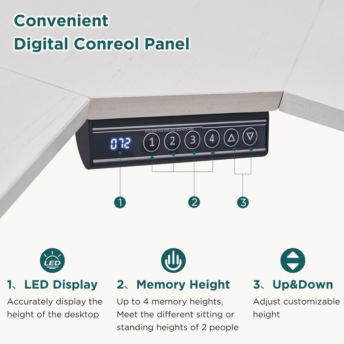 60Inch Elevated Electric Standing Desk Dark Walnut