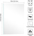 Frameless Mirror, 60"X40" Bathroom Mirror for over Sink, Upgraded Shatterproof, Large Rectangle Unframed Mirror for Wall, Bathroom, Bedroom, Living Room, Entryway, Hang Horizontal/Vertical