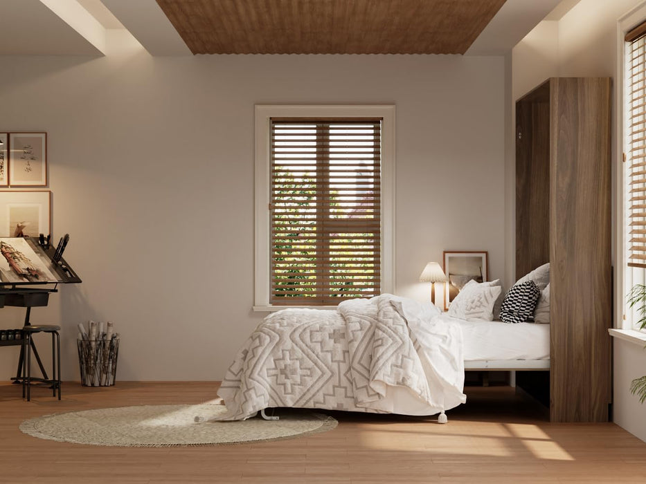Queen Murphy Wall Bed With Hydraulic 64InchMapleFinish