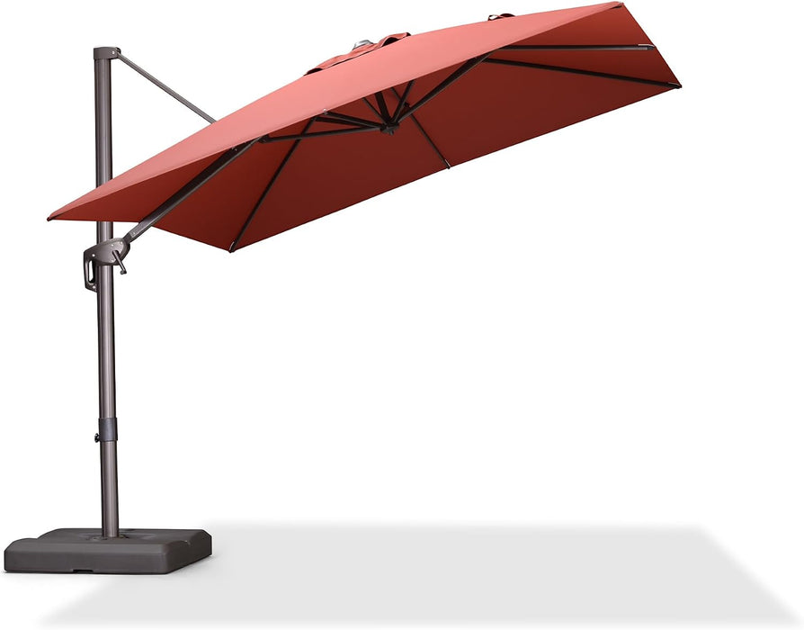 Patio Umbrella 9' X 9' Wind-Resistant Bronze, Brick Red
