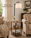 Floor Lamp with Table, Side Table for Living Room, 3 CCT 9W LED Bulb