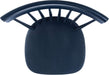 Home Collection Parker Farmhouse Navy Blue Windsor Spindle Solid Wood Dining Chair Set of 2