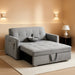 57Inch Convertible Sofa Bed With USBChargingPorts Grey