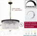 Modern Black Crystal Chandelier, 20" Small Pendant Lighting Fixture | Contemporary Ceiling Lights Fixtures Mini Chandelier 8 Lights for Dining Room Living Room Kitchen Hallway