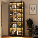 Premium Wooden Display Cabinet Glass Door LEDLight
