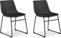 Centiar Mid Century Dining Room Bucket Chair, 2 Count, Black