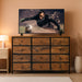 Dresser with 13 Drawers Dresser TV Stand for 55" TV Long Dresser for Bedroom, Large Dressers & Chest of Drawers for Bedroom Living Room Entry, Sturdy Metal Frame,39.4" Wx 31.5" H X 11.8" D