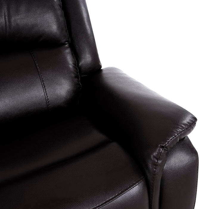 Katie Leather Recliner Sofa Set, Manual Recliner Sofa Couch - Living Room Furniture Set, Leather Reclining Sofa Recliner Couch for Office Home, Living Room Sofa Recliners, Air Leather, Espresso