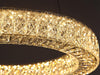 32 Inch Chandelier Glam Dimmable LED Crystal Chandeliers Luxury round Pendant Lighting Fixtures for Dining Room Bedrooms Gold
