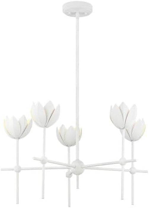 Bisque White LED Crystal Clear Chandelier FixturePro