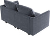 Modern Loveseat Polyester Fabric Loveseat Sofa for Small Space Modular Sofa with Storage Seat, Bluish Grey