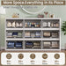 White 9 Drawers Dresser for Bedroom, 57" Wide Modern Fluted Chest of Drawers with Curved Profile, Handleless, Vertical Dressers for Bedroom, Living Room, Hallway