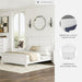 Signature Design by Ashley Fortman Transitional Queen Panel Bed with Tapered Feet, Foundation or Box Spring Needed, White