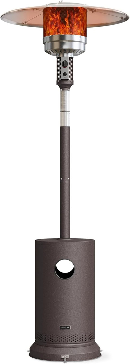 48,000 BTU Patio Heater for Outdoor Use with round Table Design, Double-Layer Stainless Steel Burner and Wheels, Outdoor Patio Heater for Home and Commercial, Bronze