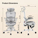 B100 PRO Ergonomic Office Chair with Footrest, 4D Flip-Up Armrests