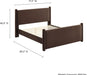 Rael Queen Platform Bed Frame with Upholstered Headboard and Footboard in Chocolate Brown – Stain-Resistant Performance Velvet Queen Size Bed with Rounded Posts