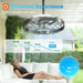 20 Inch Outdoor Ceiling Fan with Light for Patio, IP65 Waterproof Plug in Caged Hanging Fan, Remote Control, 3 CCT, 6 Speeds Reversible Outdoor Fan for Gazebo, Pergola, Porch