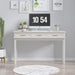 Cream White Vanity Desk with 3 Drawers, Makeup Table/Writing Desk, Modern Dressing Table for Bedroom, 47.24" Wide, No Mirror Included