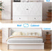 Queen Murphy Cabinet Bed With WhiteHighGlossFinish Mattress