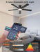 Ceiling Fans with Lights, 52 Inch Low Profile Ceiling Fan with Light and Remote/App Control, Flush Mount, Dimmable, Qiuet DC Motor, Black Ceiling Fan for Bedroom, Living Room