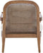 MidCenturyBeigeUpholstered Club Chair Set 2 Open Back