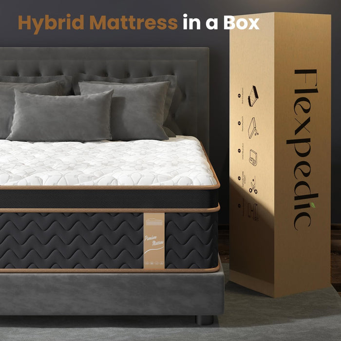 Queen Cooling Hybrid Mattress 14 Inch CertipurUSCertified