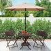 6.5Ft Square Patio Umbrella with Crank and Tilt - Tan