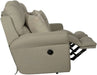 Eastland Lay Flat Reclining Sofa in Beige Fabric with Accent Pillows
