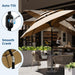 10Ft 3-Tier Patio Umbrella, Outdoor Table Umbrella with Vents, Easy Crank and Push Button Tilt, Market Umbrella with 8 Sturdy Ribs for Pool, Deck, Yard, Garden -Tan