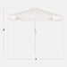 9Ft Fringe Market Patio Umbrella – Outdoor Boho Tassel Sunshade for Table, Pool, Deck, Backyard – UPF50+, Easy Tilt, Heavy Duty Steel Pole & Ribs - White