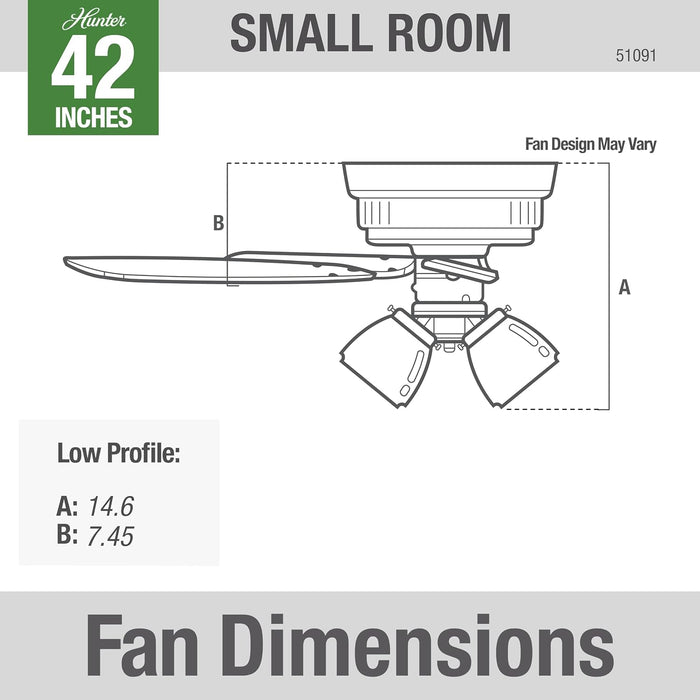 42 Inch Bronze Ceiling Fan With LEDs