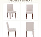 Upholstered Dining Chairs Set of 4, Fabric Dining Room Chairs, Modern Wooden Dining Chair, Kitchen Side Chairs, Farmhouse Dinner Chair with High Back for Kitchen, Beige
