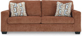 Queen Burnt Orange Contemporary Luxury Sofa Sleeper