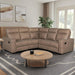 L-Shaped Reclining Sectional Sofa with Linen Upholstery