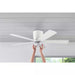 Britton 52 In. Integrated LED Indoor Matte White Ceiling Fan with Light Kit and Remote Control