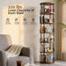 6 Tier Rotating Bookshelf Tower, 360° Revolving Spinningbookcase