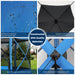 12X12 Pop up Canopy Gazebo, Outdoor Canopy Tent Screen House with 6 Sidewalls and Netting for Camping, Waterproof, UV Resistant, Ez Set-Up Party Tent with Carrying Bag and Ground Stakes,Blue