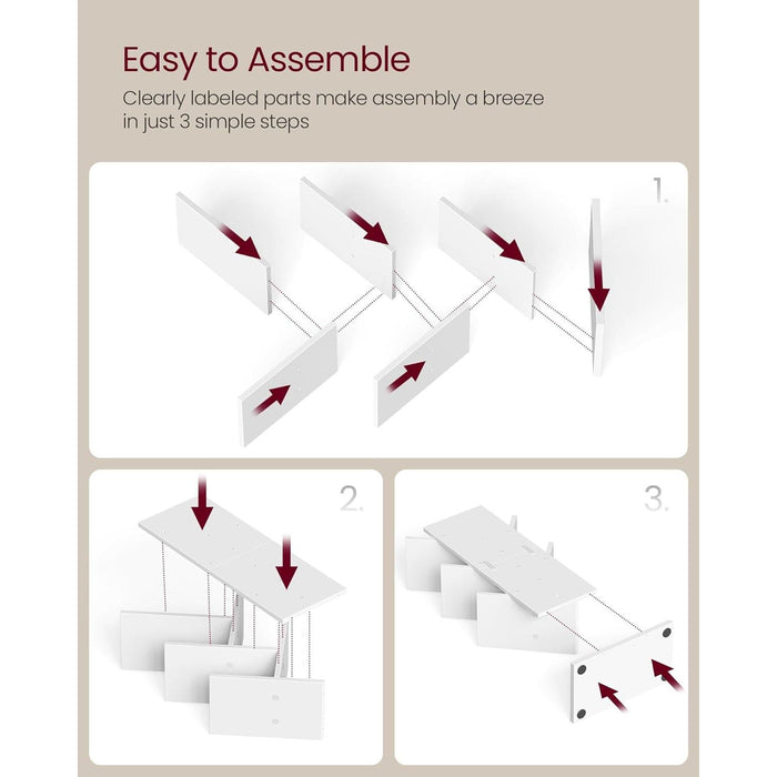 Tree Bookshelf, 5-Tier Bookcase, Small Bookshelf, Space-Saving Corner Shelf, Book Tree, Holds Books, Cds, Games, for Bedroom, Living Room, Home Office, Cloud White ULBC183T14