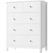 White 5-Drawer Dresser with Deep Space