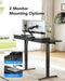48" X 26" Electric Standing Desk with 2 Drawers & 26.7" Large Keyboard Tray, C-Clamp Mount Compatible, Adjustable Computer Desk for Home Office, Stand up Desk with 4 Height Presets, Black