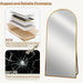 69"X28" Arched Full Length Mirror, Standing Floor Mirror, Gold