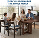 71" Dining Table for 6-8 People, Rectangular Table, Brown