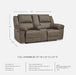 Laresview Contemporary Faux Leather Manual Double Reclining Loveseat with Console, Storage and Cup Holders, Gray
