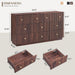 Fluted 8 Drawers Dresser for Bedroom, 55" W Modern Dressers & Chest of Drawers with Metal Handle, Wood Closet Clothes Storage Organizer,Storage Dressers Organizer for Hally/Living Room, Natural