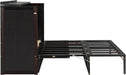 Brushed Espresso Queen Murphy Cabinet Bed USBPorts