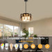 Black Four Light Adjustable Kitchen Island Chandelier