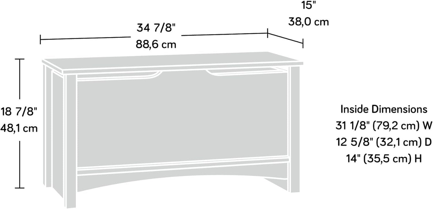 Oak Storage Chest With Enclosed Hidden Compartment