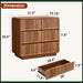 Walnut Fluted 3 Drawer Dresser With StorageCapacity