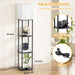 Triple Tier Contemporary Standing Lamp With Shelving