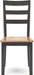 Gesthaven Solid Wood Frame Dining Chair, Set of 2, Natural/Brown